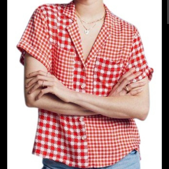 NWT - ANTHROPOLOGIE Maeve Bon Voyage Buttondown - Picture 2 of 7